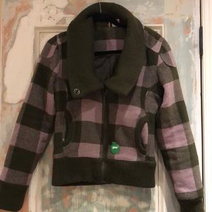 Plaid Wool Bomber